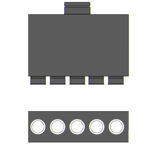 Rozdzielacz rurowy 5x75mm / 125 mm