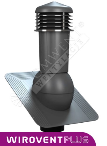 Kominek wentylacyjny z odpływem kondensatu pod gont, papę K80 WiroventPLUS