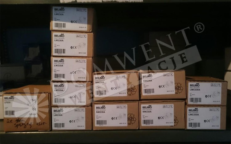 siłowniki do przepustnic wentylacja