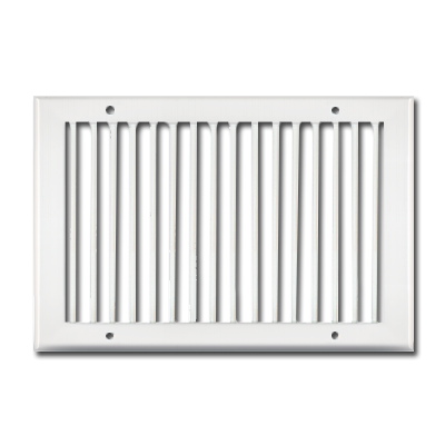 Kratka wentylacyjna ścienna KSV-P z pionowymi kierownicami oraz przepustnicą