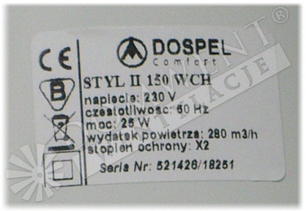 wentylator domowy STYL II