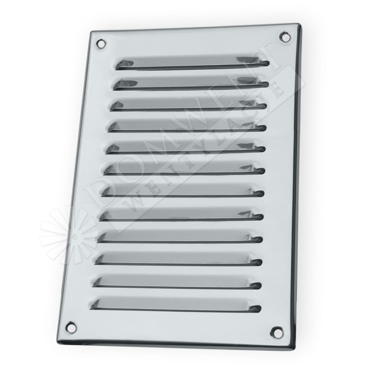 Kratka wentylacyjna kominowa nierdzewna montowana na wkręty 140mm x 200mm