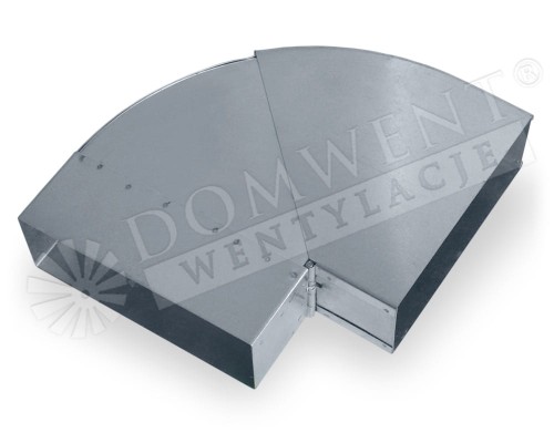 Kolano nastawne 45-90 prostokątne ocynk 150x50mm