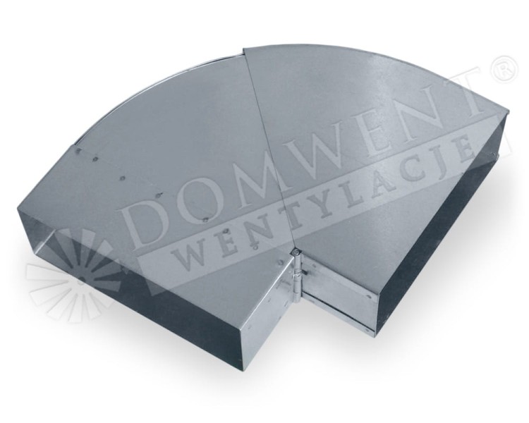 Kolano nastawne 45-90 prostokątne ocynk 200x90mm