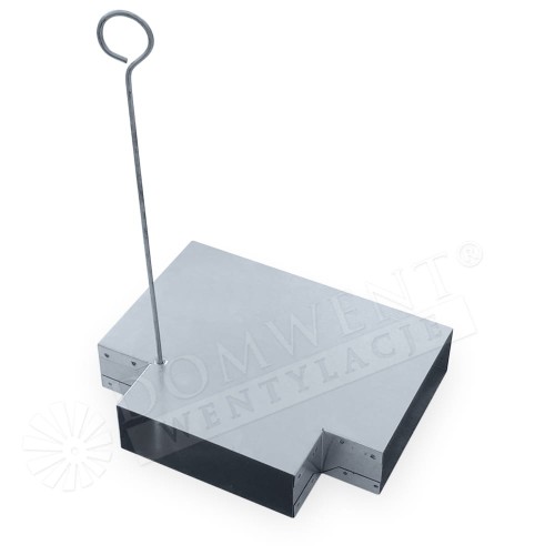 Przepustnica trójnik 90° ze zwrotnica prostokątny