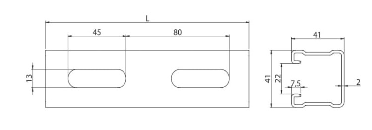 Kształtownik montażowy ocynkowany