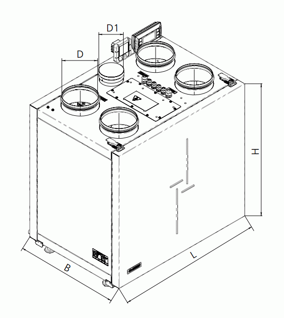 Centrala wentylacyjna VENTS VUTR 280 VE EC