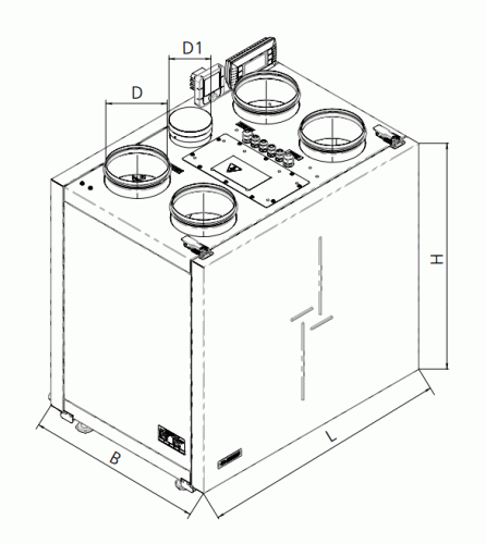 Centrala wentylacyjna VENTS VUTR 400 VE EC