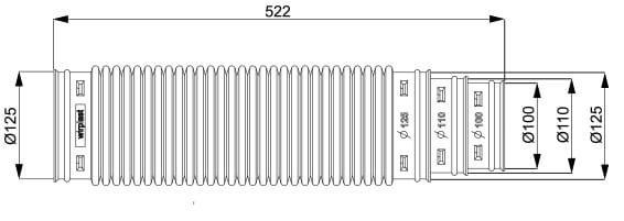 Kominki wentylacyjne rura U45 wymiar
