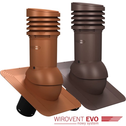 Kominek wentylacyjny z odpływem kondensatu gont papa E01 Wirovent EVO