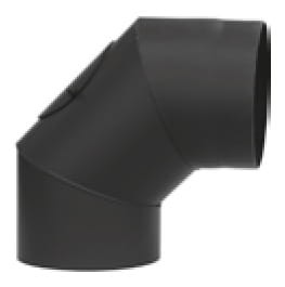 KOLANO CZARNE 90° SYSTEM KOMINOWY Z REWIZJĄ