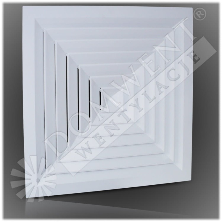 Anemostat sufitowy kwadratowy nawiewno-wywiewny HB40/NCD-S