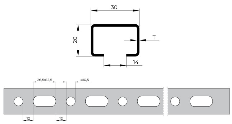 Kształtownik montażowy ocynkowany