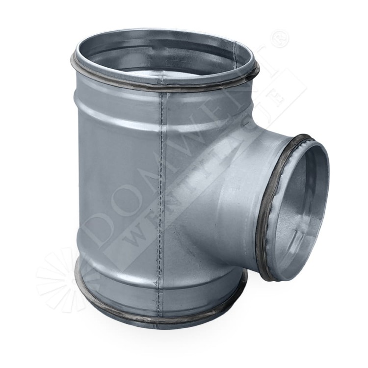 Trójnik T system wentylacji ocynk z uszczelką