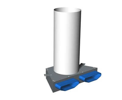 Smartflex Flat skrzynka rozprężna pod anemostat 2xFLAT
