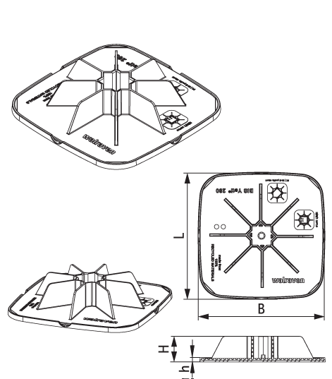 Podpora dachowa stopa tworzywowa profilu Yeti