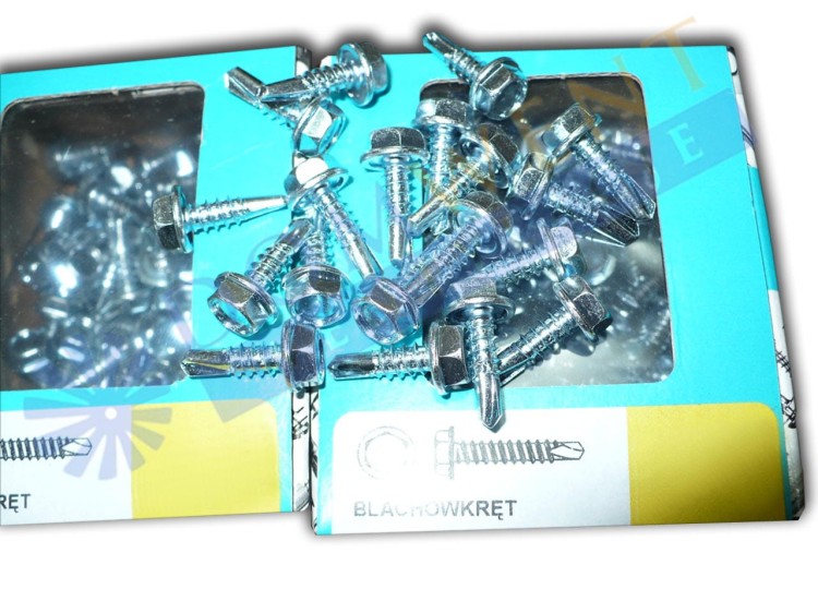 Blachowkręt, wkręt do kształtek, rur M7 grubość 4,2 długość 16mm