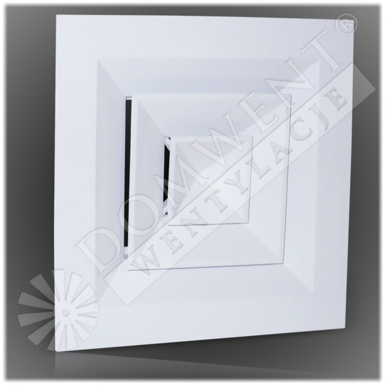 Anemostat sufitowy kwadratowy nawiewno-wywiewny HB40/NCD-S