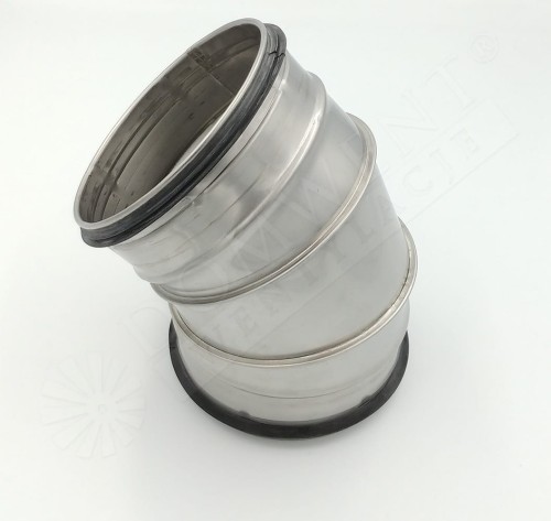 Kolano segmentowe 45° nierdzewne z uszczelką