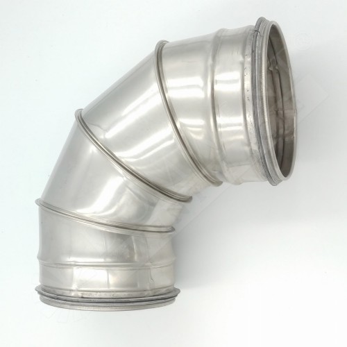 Kolano segmentowe 90° nierdzewne z uszczelką Ø 200 - V2A