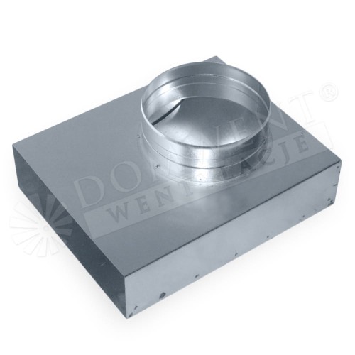 Kształtka L z wylotem okrągłym ocynk 200x90mm/160mm