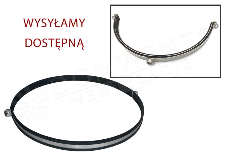 Obejma do rur SPIRO z amortyzatorem 600 nierdzewna INOX