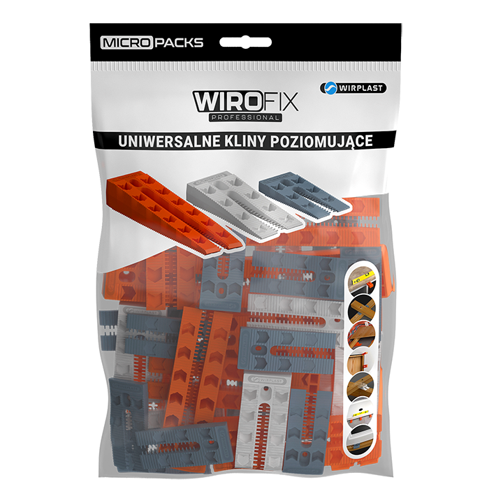 Uniwersalne kliny poziomujące Wirplast