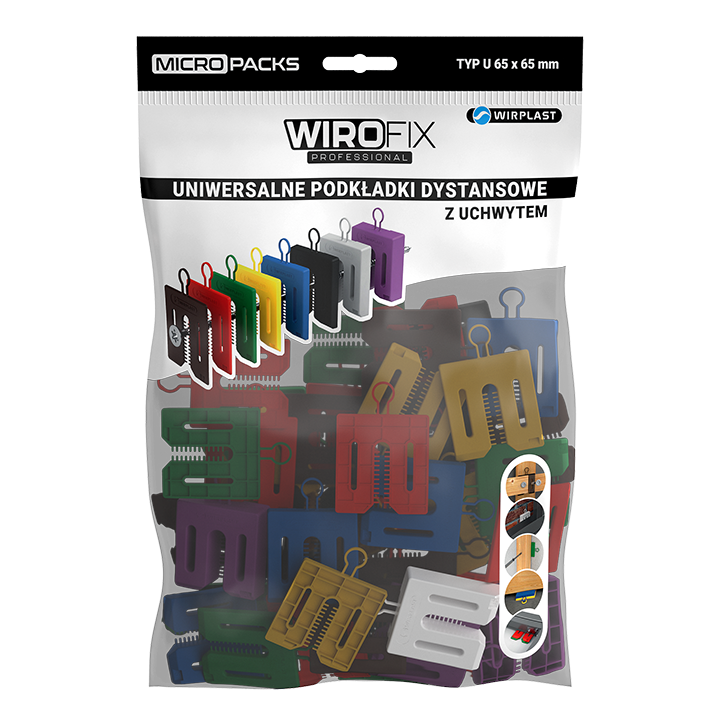 Uniwersalna podkładka dystansowa MIX z uchwytem opakowanie