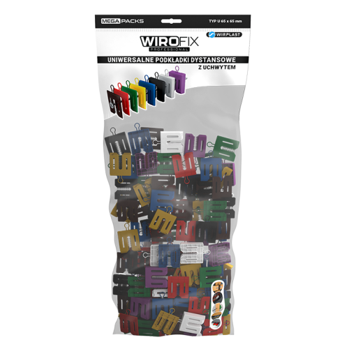 Uniwersalna podkładka dystansowa MIX z uchwytem opakowanie