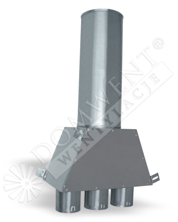 Puszka rozprężna 3x63mm przelotowa / pod anemostat 125 długość przyłącza 320mm