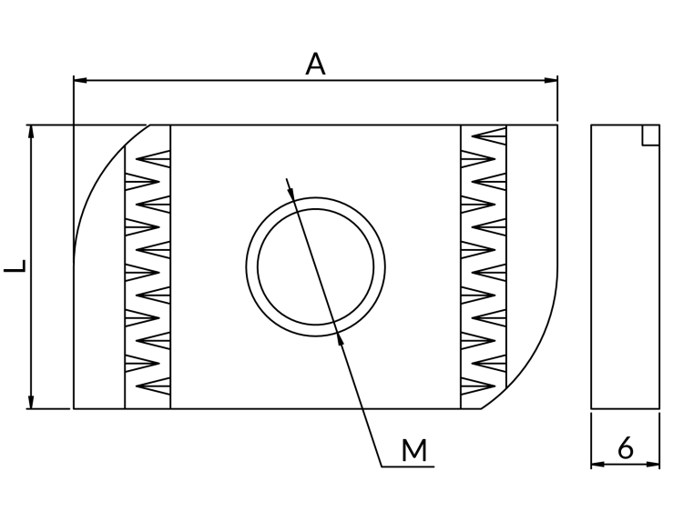 Nakrętka ślizgowa NSZ-MF-M10