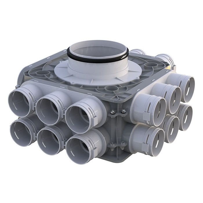 Skrzynka rozdzielcza rozdzielacz rurowy z tworzywa Flexivent VENTS