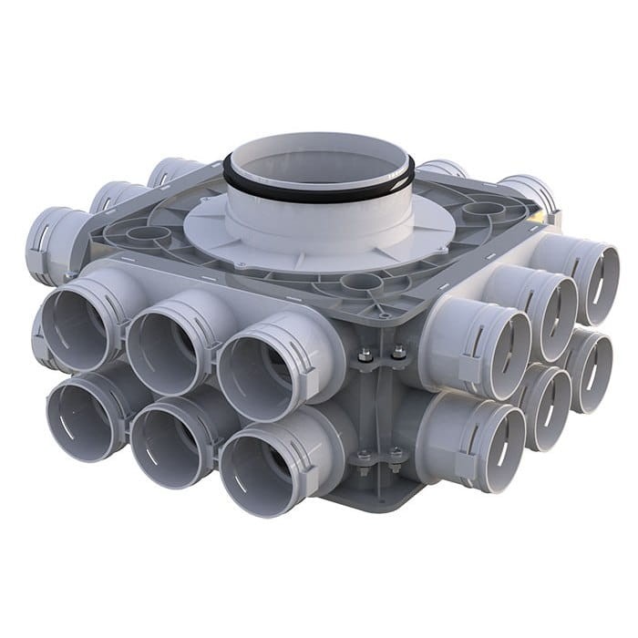 Skrzynka rozdzielcza rozdzielacz rurowy z tworzywa Flexivent VENTS