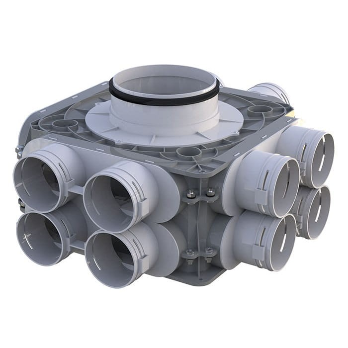 Skrzynka rozdzielcza rozdzielacz rurowy z tworzywa Flexivent VENTS