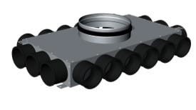 Rozdzielacz rurowy gumowe króćce PER-FLEX