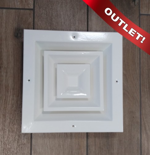 ANEMOSTAT SDA-4-205X205 BIAŁY ( ZEW 245X245) na wkręty
