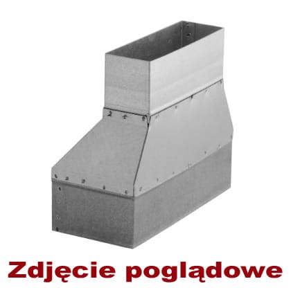 Redukcja niesymetryczna ocynk Kanał płaski