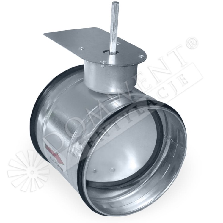 Przepustnica zamykająca szczelna pod siłownik