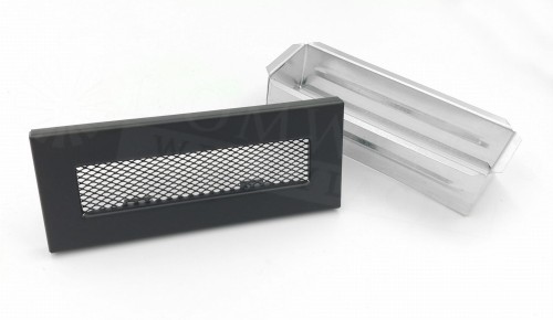 Kratka osłonowa do kanału czarna KRKP