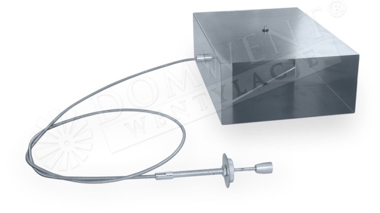 Przepustnica z cięgnem prostokątna ocynk 200x50mm