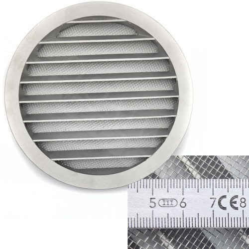 Czerpnia wyrzutnia kratka wentylacyjna zakończenie kanału aluminiowa