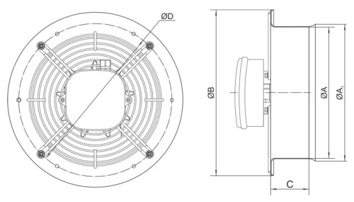 Wentylator aRos wymiary