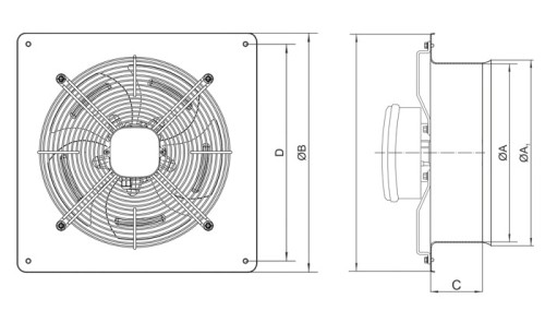 Wentylator aRok wymiary