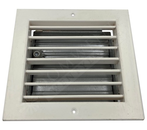 KRATKA WENTYLACYJNA ŚCIENNA ZAKOŃCZENIE KANAŁU KSH-P Z POZIOMYMI KIEROWNICAMI ORAZ PRZEPUSTNICĄ