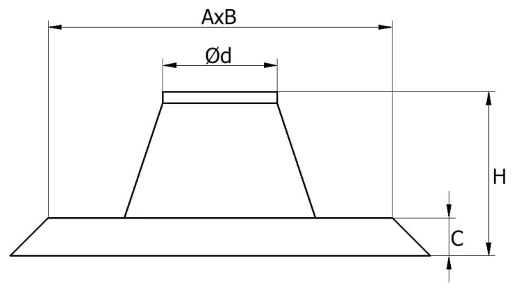 Podstawa dachowa ocynkowana połączenie nyplowe