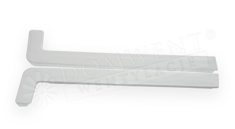 Końcówki zakończenia parapetu białe 40cm