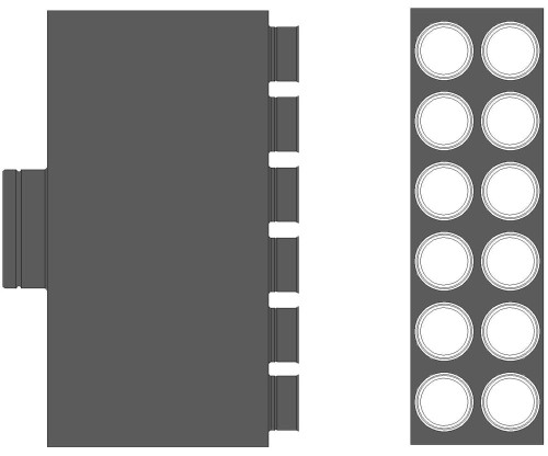 Rozdzielacz rurowy 12x75mm tłumiący / 200 mm