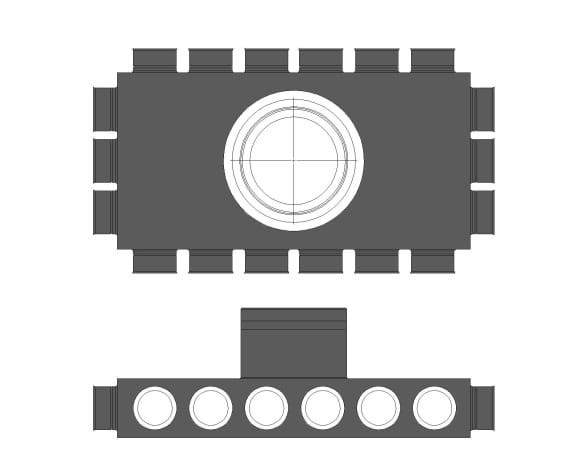 Rozdzielacz rurowy 18x75mm / 200 mm