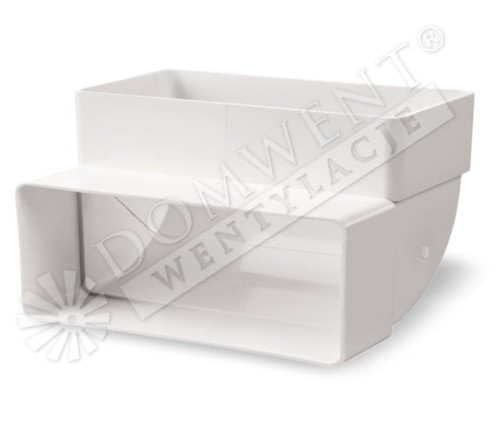 Kolano pionowe płaskie plastic 90st 204 x 60mm nr 560