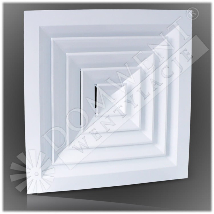 Anemostat sufitowy kwadratowy nawiewno-wywiewny HB40/NCD-S